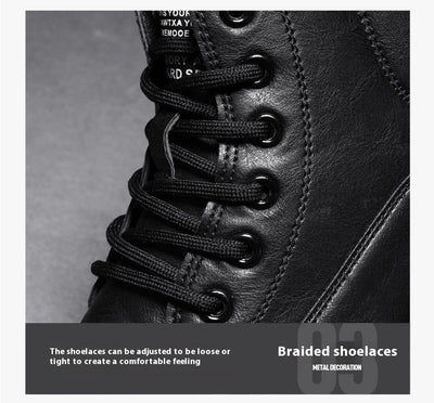 Botas Martin de Cuero para Hombre - Estilo Retro Versátil - Image 12