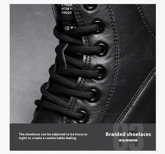 Botas Martin de Cuero para Hombre - Estilo Retro Versátil - Image 12
