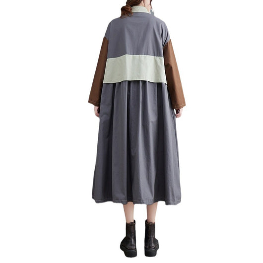 Abrigo Suelto de Contraste para Mujer Talla Grande - Efecto Adelgazante - Image 13