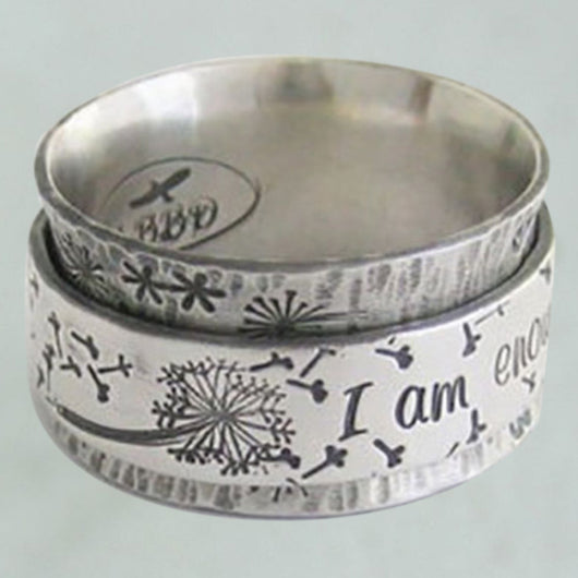 Anillo Vintage Unisex 'Soy Suficiente' con Letras - Image 9