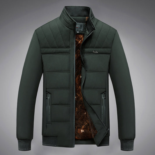Chaqueta Acolchada de Invierno para Hombre con Cuello Alto