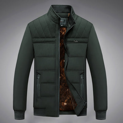 Chaqueta Acolchada de Invierno para Hombre con Cuello Alto