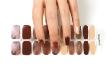 Adhesivos de Uñas Semipermanentes Coreanos con Base de Pegamento - Image 34