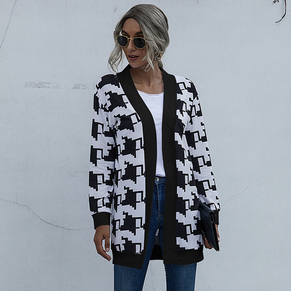 Cardigan Tejido Estampado Leopardo Tie-Dye Navideño