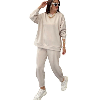 Conjunto Deportivo Casual: Camisa Manga Larga con Botones + Pantalón Ajustado - Image 6