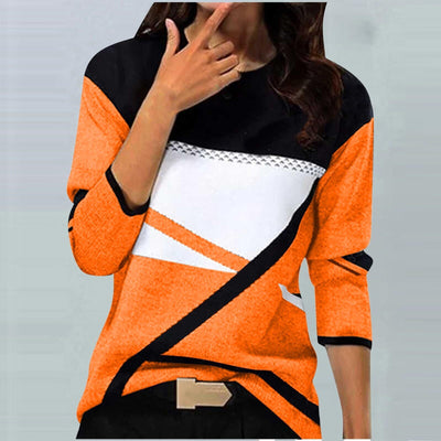 Camiseta Manga Larga a Rayas Cuello Redondo - Image 31
