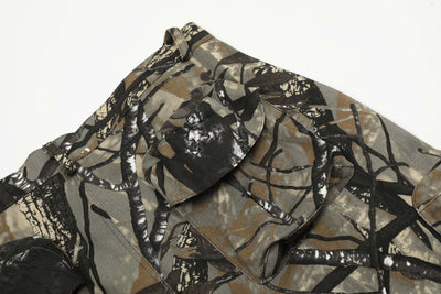 Shorts de Mezclilla Camuflado Estilo Americano con Múltiples Bolsillos - Image 11
