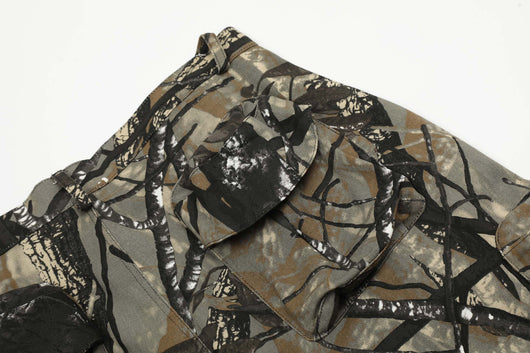 Shorts de Mezclilla Camuflado Estilo Americano con Múltiples Bolsillos - Image 11
