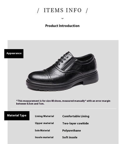 Zapatos Casuales de Cuero Genuino para Hombre con Suela Blanda Elevada - Image 6