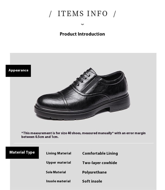 Zapatos Casuales de Cuero Genuino para Hombre con Suela Blanda Elevada - Image 6