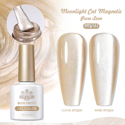 Esmalte de Uñas Gel Ojo de Gato Blanco Porcelana - Efecto Luz Lunar - Image 7
