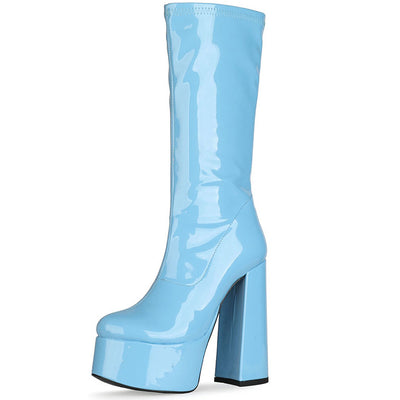 Botas de Charol con Tacón Super Alto y Punta Reforzada - Image 15