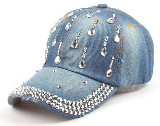 Gorra de Béisbol Outdoor con Detalles de Diamantes y Gotas de Lluvia - Image 9