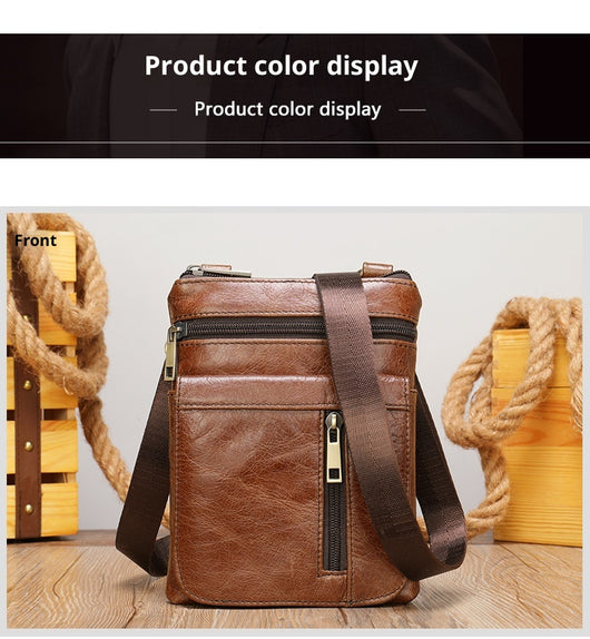 Bolsa Bandolera de Cuero Genuino para Hombre - Estilo Casual - Image 14