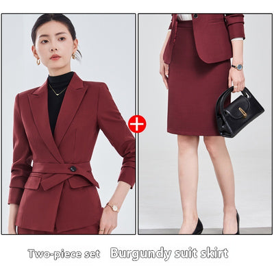 Traje Ejecutivo Femenino con Camisa de Cuello Solapa y Pantalón - Image 11