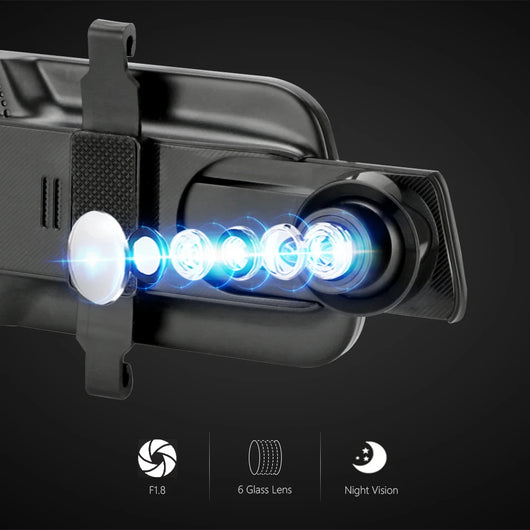 Espejo Retrovisor Grabador Dual 1080p HD con Cámara Frontal y Trasera - Image 11