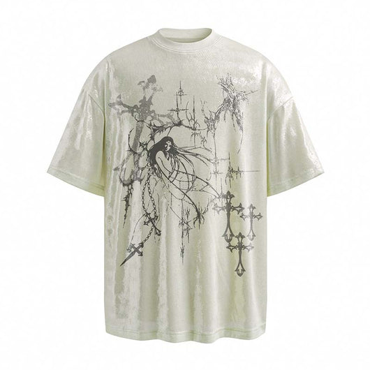Camiseta Estampada Estilo Americano con Diseño de Arte Marcial para Hombre - Image 17