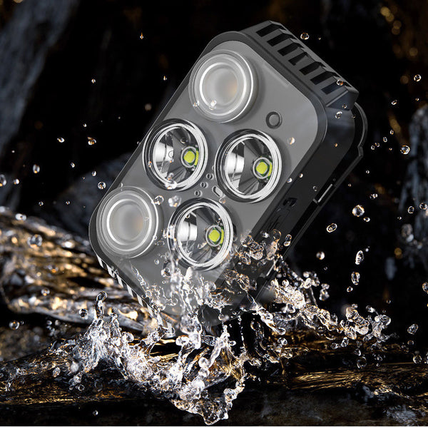 Lámpara Frontal LED Recargable por USB con Sensor Inteligente para Pesca y Camping