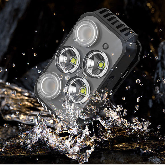 Lámpara Frontal LED Recargable por USB con Sensor Inteligente para Pesca y Camping