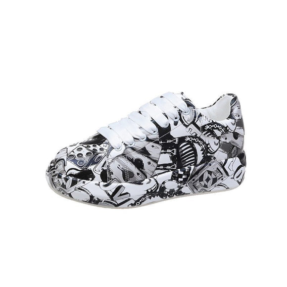 Tenis Plataforma Casual para Mujer con Diseño Pintado