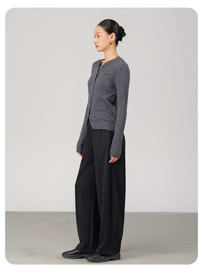 Pantalones de Lana Rectos Térmicos Talle Alto Slim Otoño Invierno - Image 30