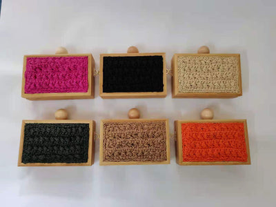 Bolsa de Playa Tejida en Paja y Bambú con Flecos - Image 7