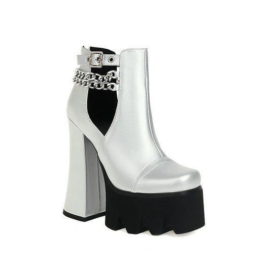 Sandalias Tacón Alto Grueso Punta Abierta para Mujer - Image 6