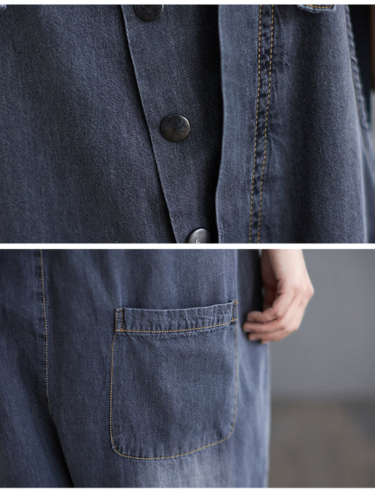 Overol Denim Talla Grande para Mujer - Diseño Holgado y Casual - Image 12