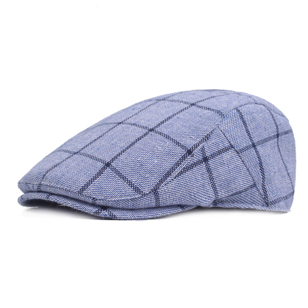 Gorra de Cuadros Estilo College en Algodón para Hombre - Image 4