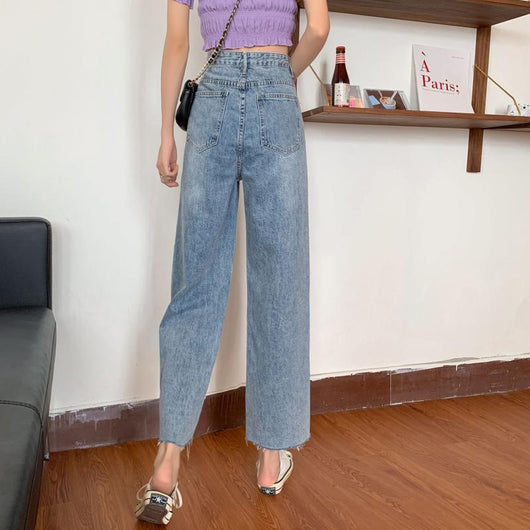Pantalones Vaqueros Rectos Cintura Alta Holgados para Mujer - Image 3