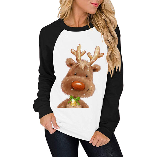 Suéter Raglan Casual para Mujer con Estampado y Combinación de Colores - Image 2