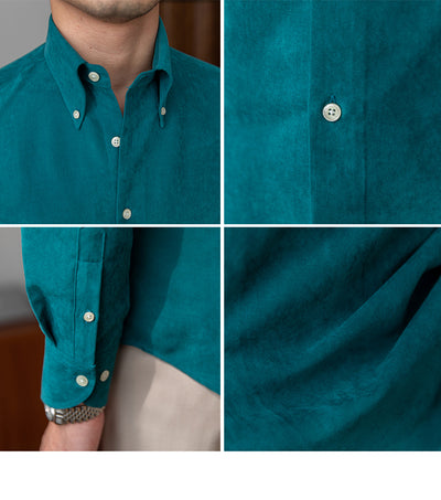 Camisa Retro de Cuello Puntiagudo Gruesa y Cálida para Caballero - Image 2