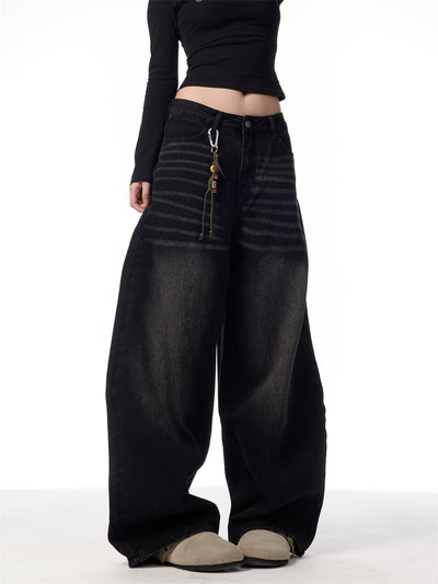 Pantalones Vaqueros Rectos Oversized Vintage Pierna Ancha - Image 19