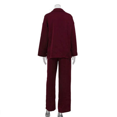 Conjunto Ejecutivo: Blusa Suelta con Solapa y Pantalón Talle Alto - Image 13