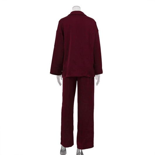 Conjunto Ejecutivo: Blusa Suelta con Solapa y Pantalón Talle Alto - Image 13