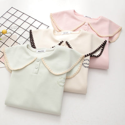 Blusa Estilo Universitario Cuello Occidental Suelta y Versátil - Image 7