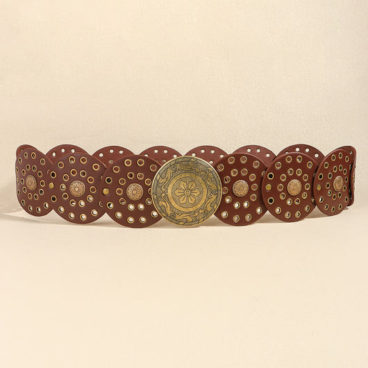 Cinturón Hip Hop Retro Punk Metal con Diseño Calado - Unisex - Image 23