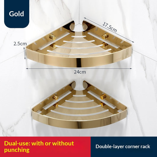 Repisa de Baño Estilo Francés Dorada Premium sin Taladro - Image 8