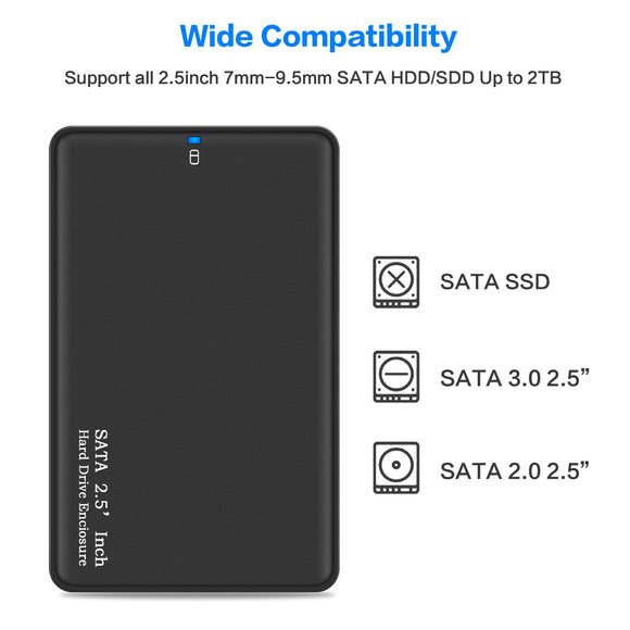 Caja Adaptadora USB 3.0 para Discos Duros y SSD 2.5 Pulgadas