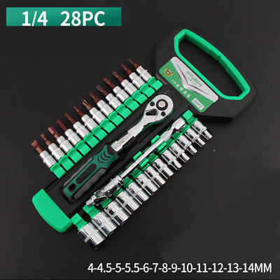 Juego de Llaves de Trinquete con Dados Intercambiables para Reparación Automotriz - Image 10