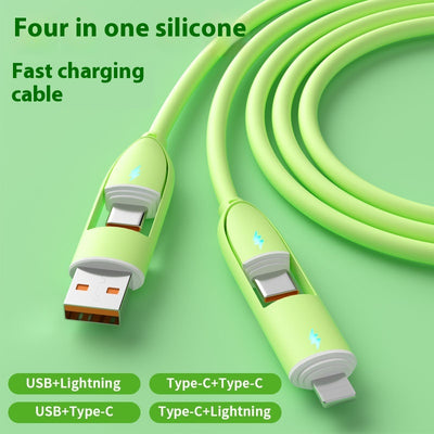 Cable de Carga Rápida 4 en 1 de Silicona Premium - Image 4