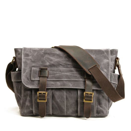 Bolsa Mensajera Retro para Hombre - Estilo Europeo Vintage con Compartimento para Laptop - Image 9