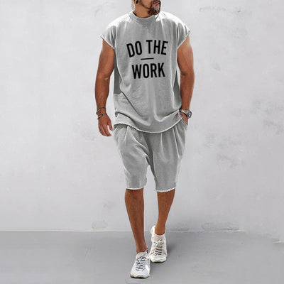 Conjunto Deportivo Hombre con Letras 3D - Cuello Redondo Estilo Europeo - Image 3