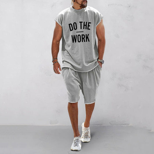 Conjunto Deportivo Hombre con Letras 3D - Cuello Redondo Estilo Europeo - Image 3