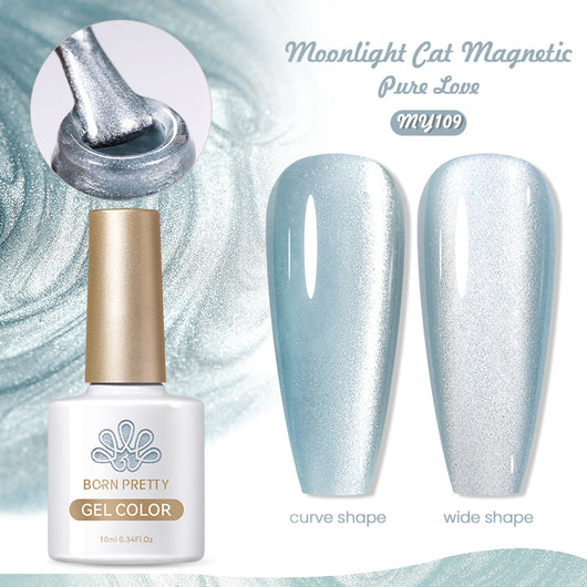 Esmalte de Uñas Gel Ojo de Gato Blanco Porcelana - Efecto Luz Lunar - Image 13