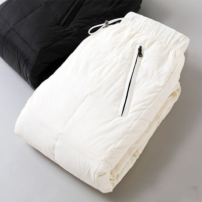 Pantalones Térmicos de Plumón para Mujer - Cintura Alta Blanco - Image 8