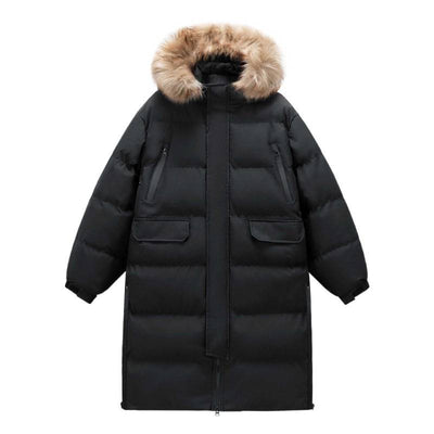 Abrigo Largo para Invierno con Cuello de Pelaje Acolchado - Image 5