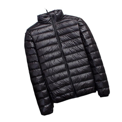 Chaqueta Acolchada Ultraligera con Capucha y Cuello Parado para Hombre - Image 5