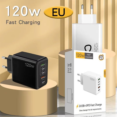 Cargador Rápido Multipuerto 120W - Enchufes Europeos, Americanos y Británicos - Image 19