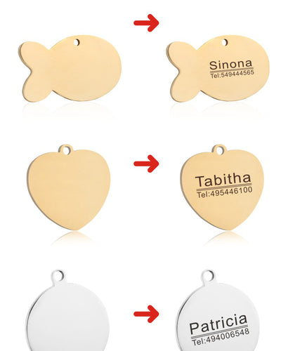 Placa de Identificación Antiextravío para Mascotas en Acero Titanio - Image 25